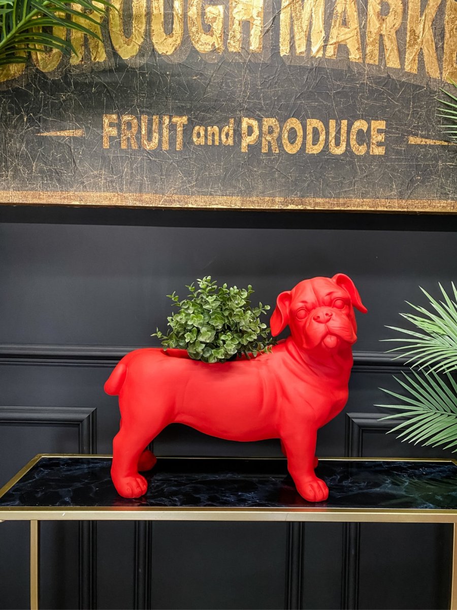 Big Red Dog Planter - Punk & Poodle