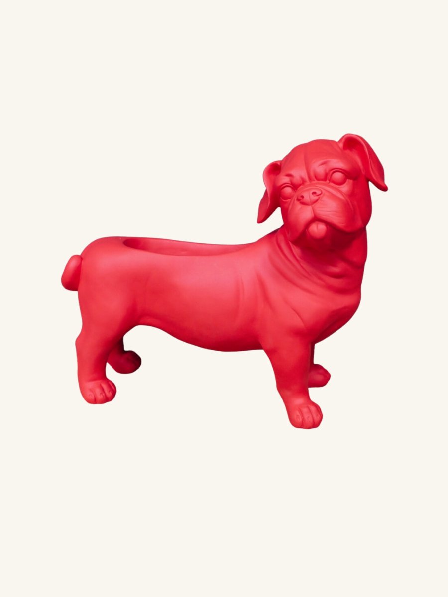 Big Red Dog Planter - Punk & Poodle