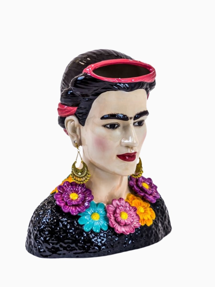 Frida Kahlo Bust Ceramic Vase - Punk & Poodle