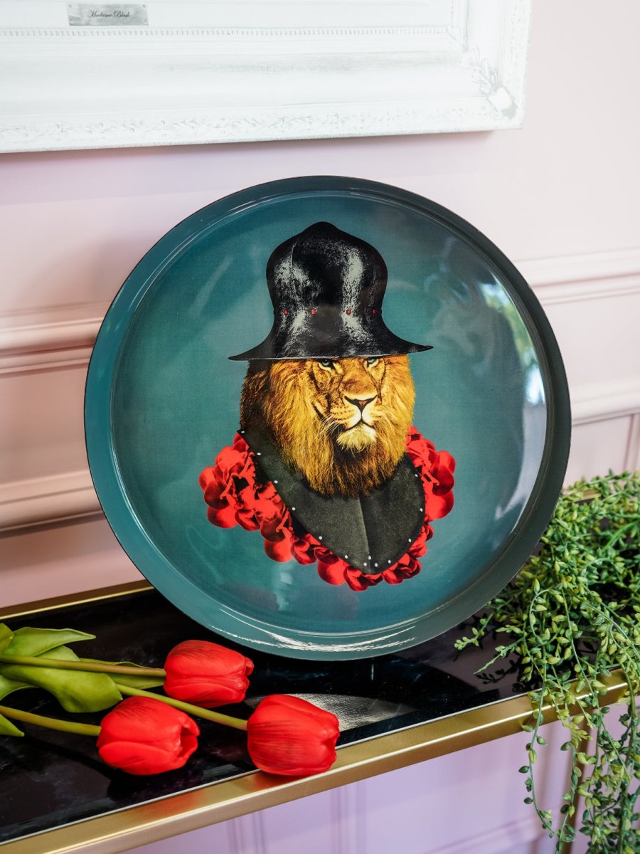 Gangzai Lion Quixote Round Tray - Punk & Poodle