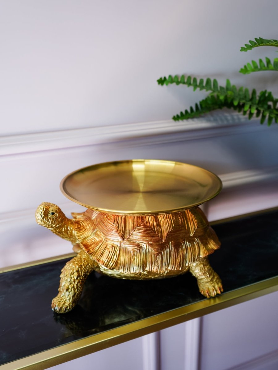 Gold & Bronze Toby Tortoise Storage Tray - Punk & Poodle