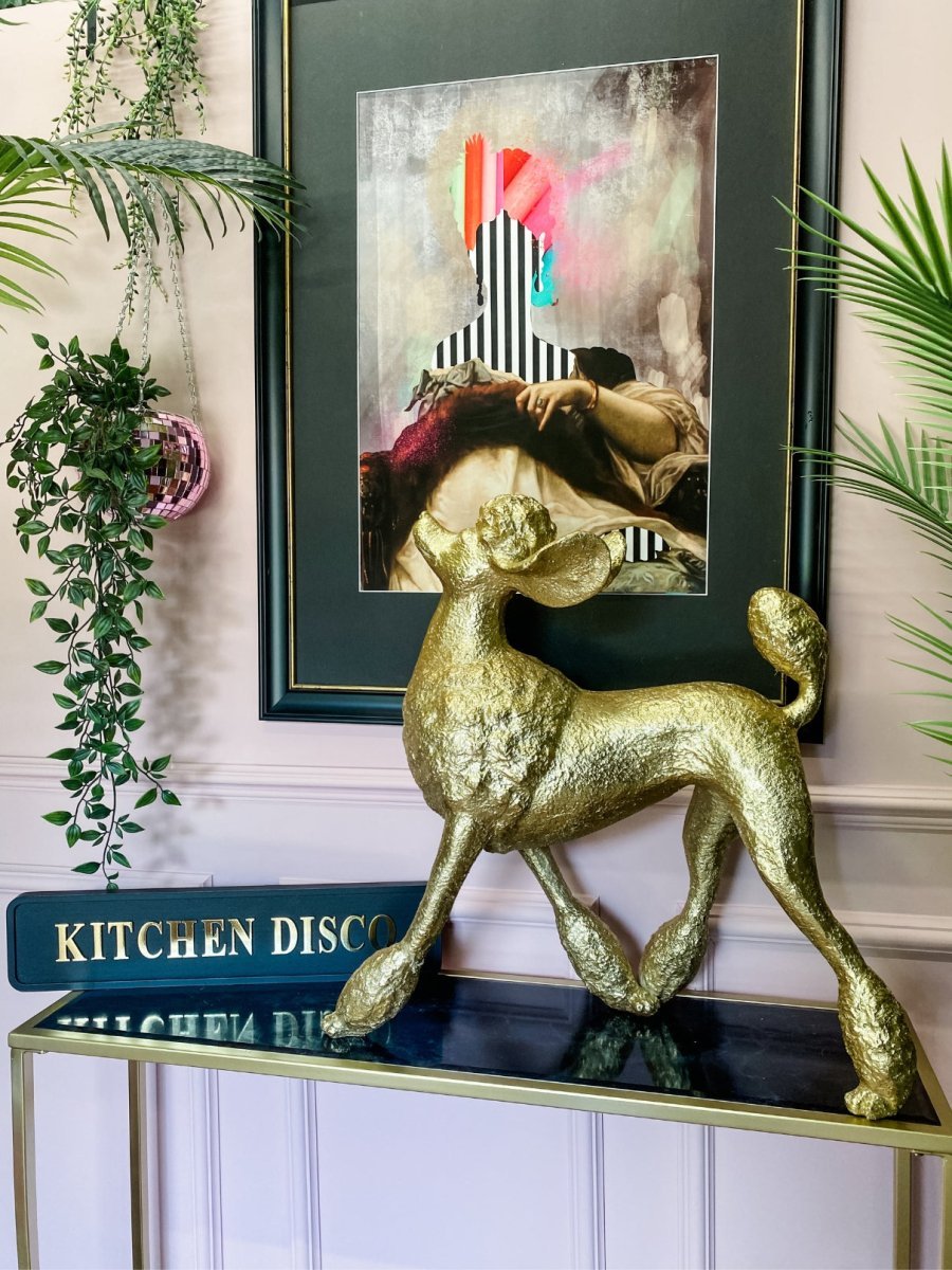 Gold Foil Sign 'Kitchen Disco' - Punk & Poodle