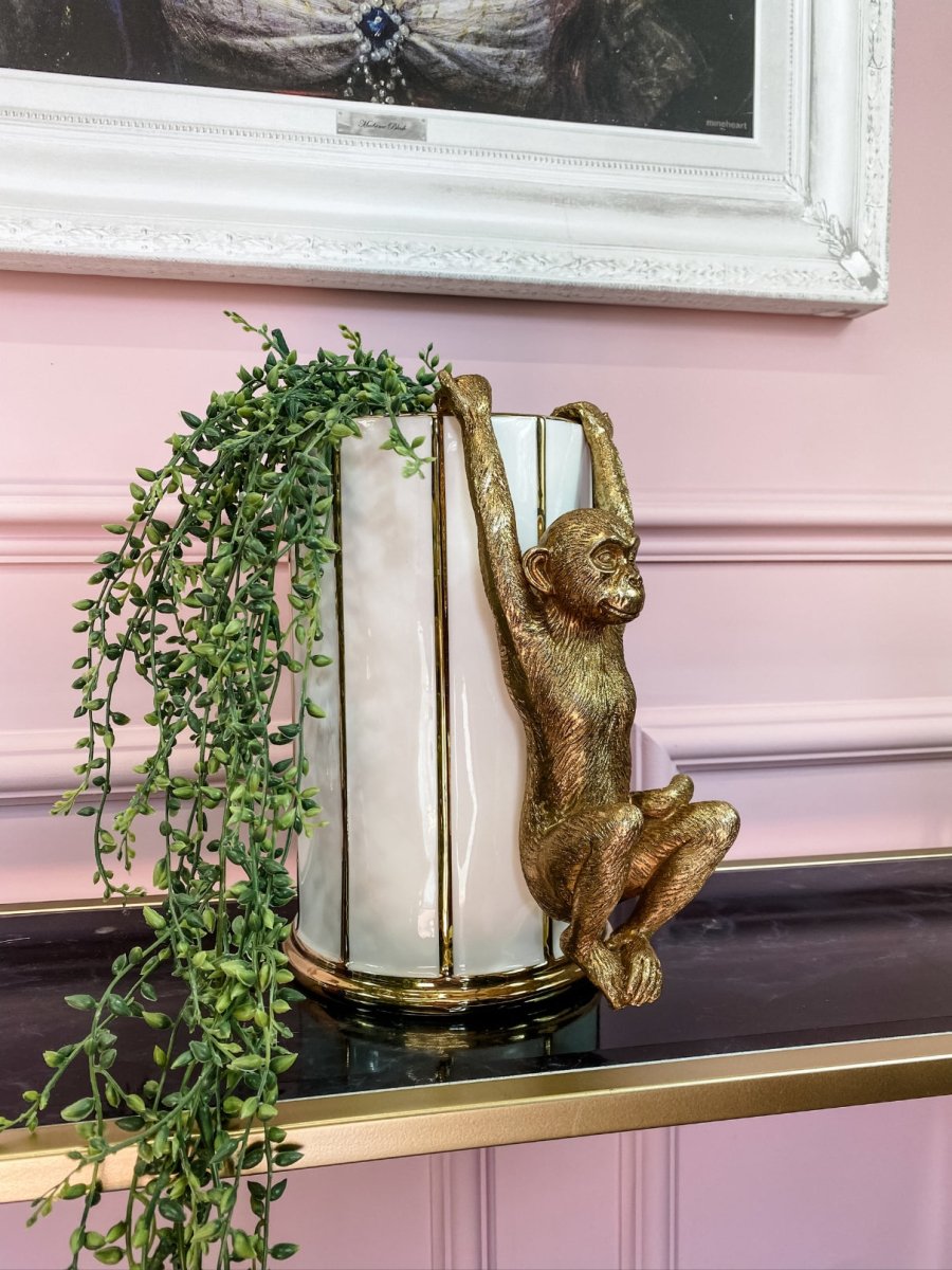 Gold Monkey Plant Pot Hanger - Punk & Poodle