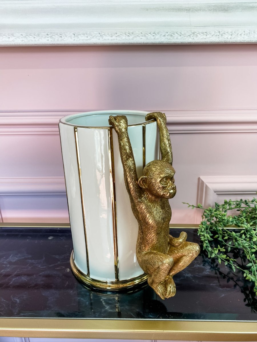 Gold Monkey Plant Pot Hanger - Punk & Poodle