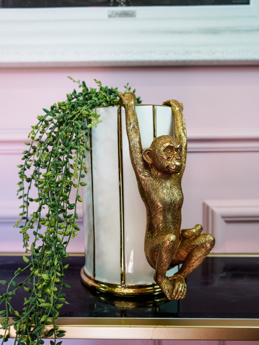 Gold Monkey Plant Pot Hanger - Punk & Poodle