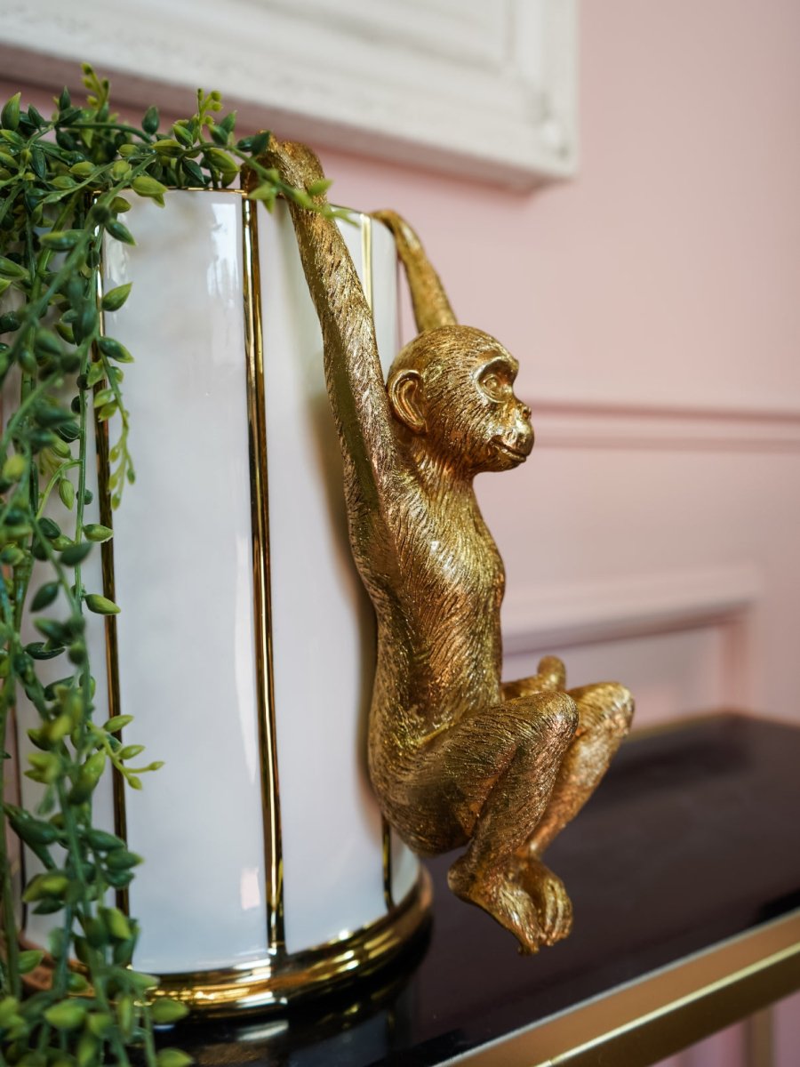 Gold Monkey Plant Pot Hanger - Punk & Poodle