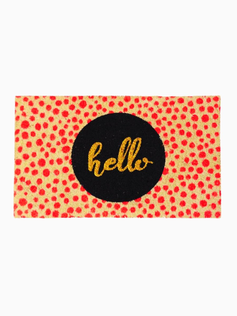 Hello Neon Dots Doormat - Punk & Poodle