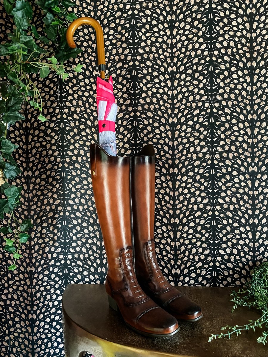 Leather Boots Inspired Umbrella Stand / Vase - Punk & Poodle