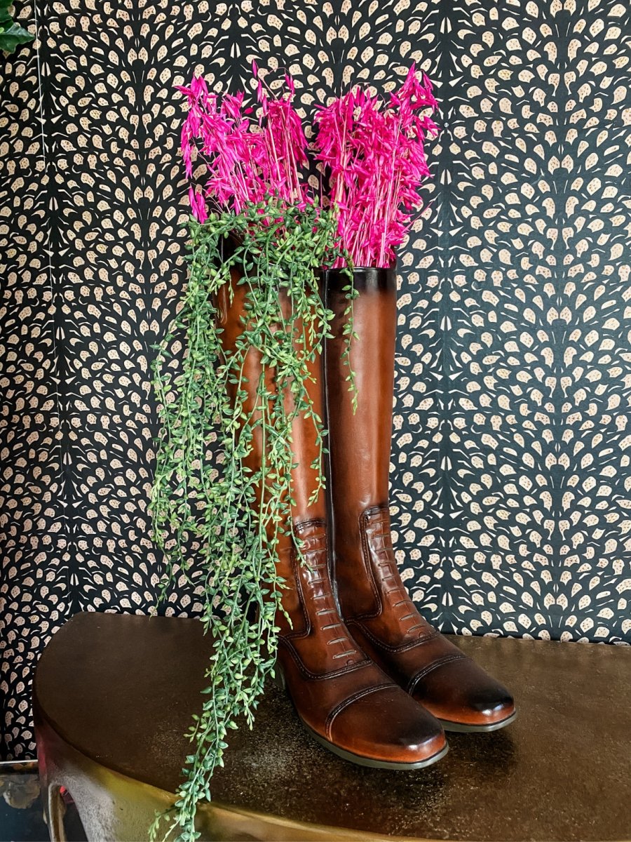 Leather Boots Inspired Umbrella Stand / Vase - Punk & Poodle