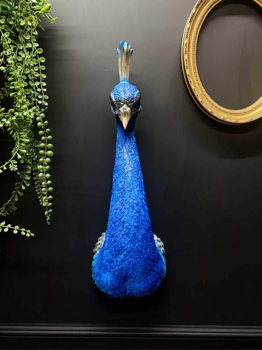 Peacock Head Wall Figure - Punk & Poodle