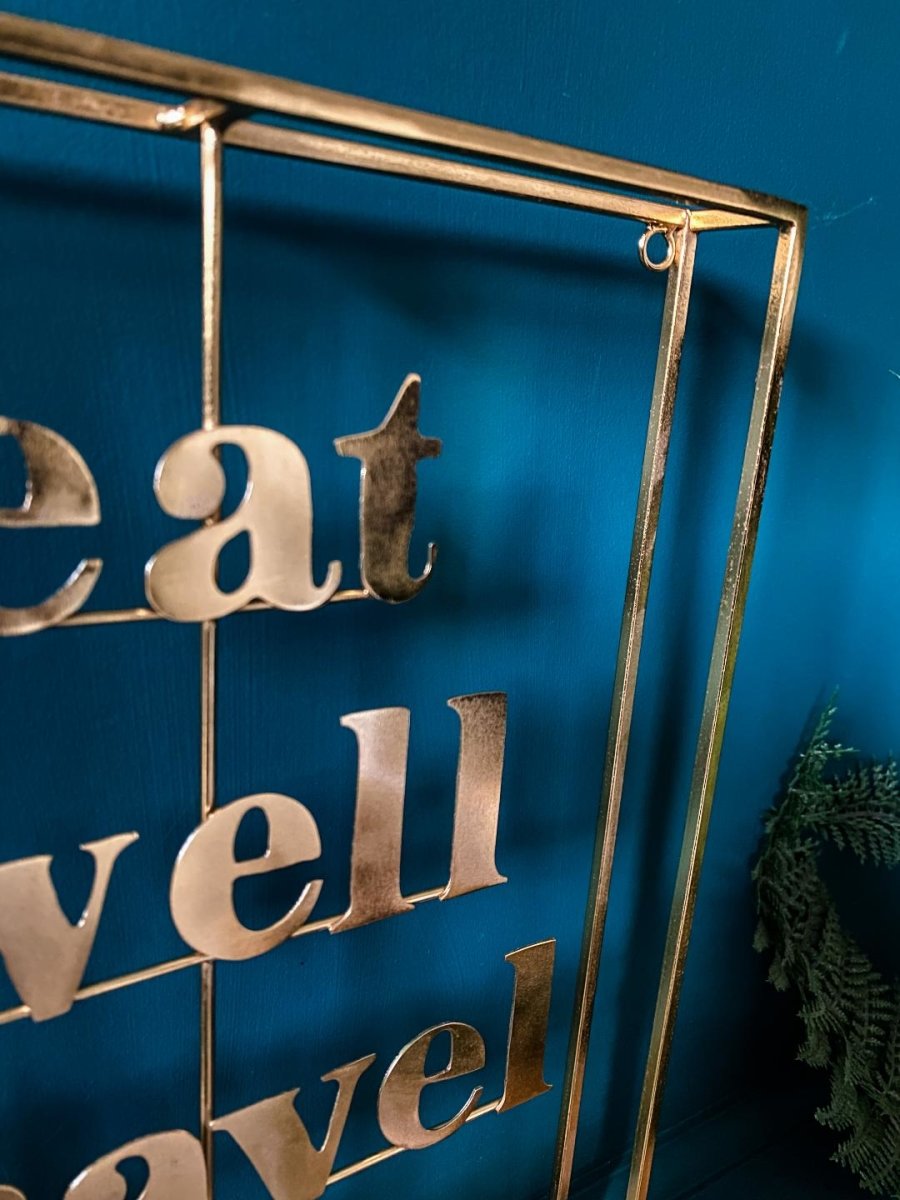 Eat Well Travel Often Metal Word Art - Punk & Poodle