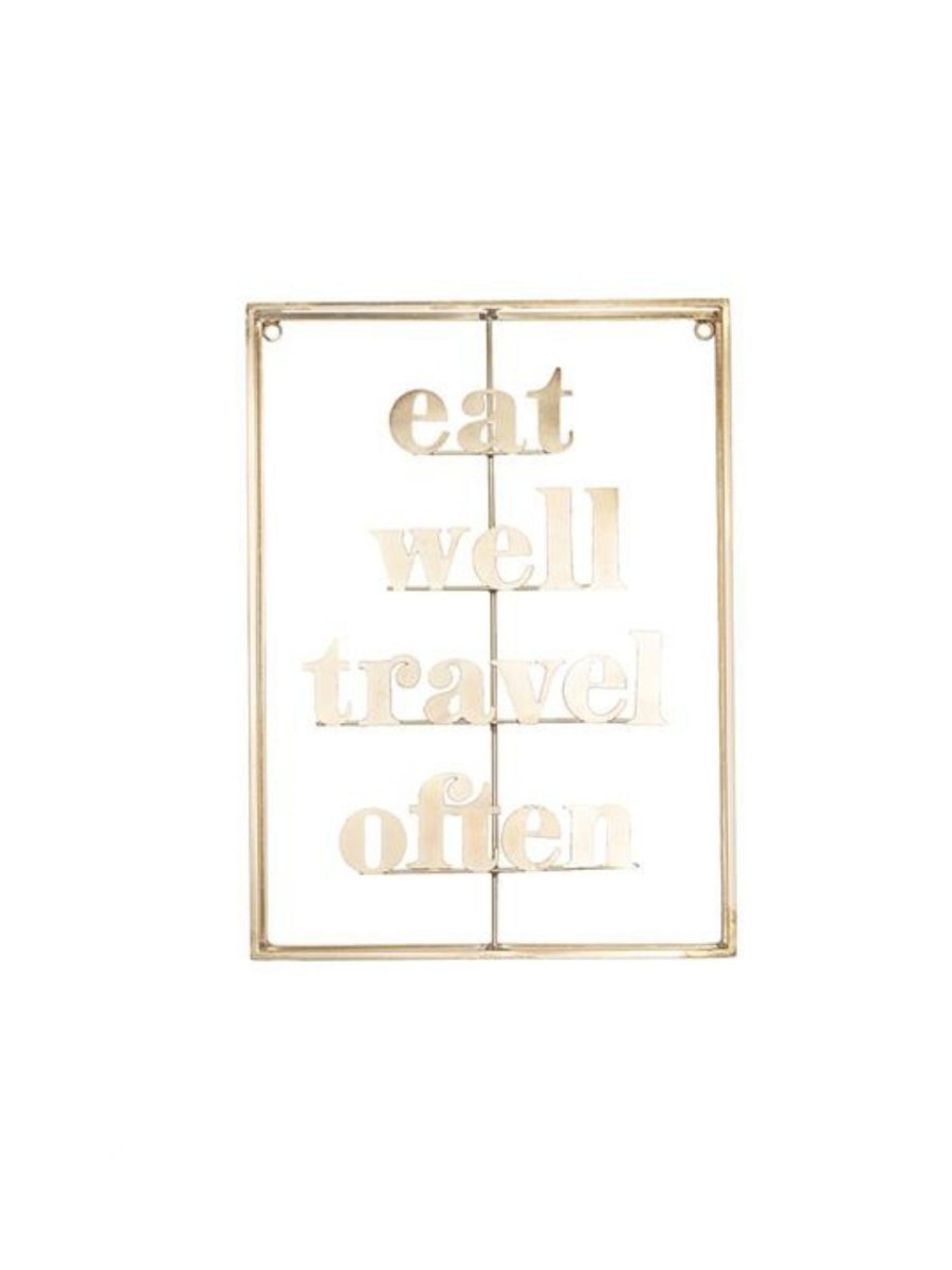 Eat Well Travel Often Metal Word Art - Punk & Poodle