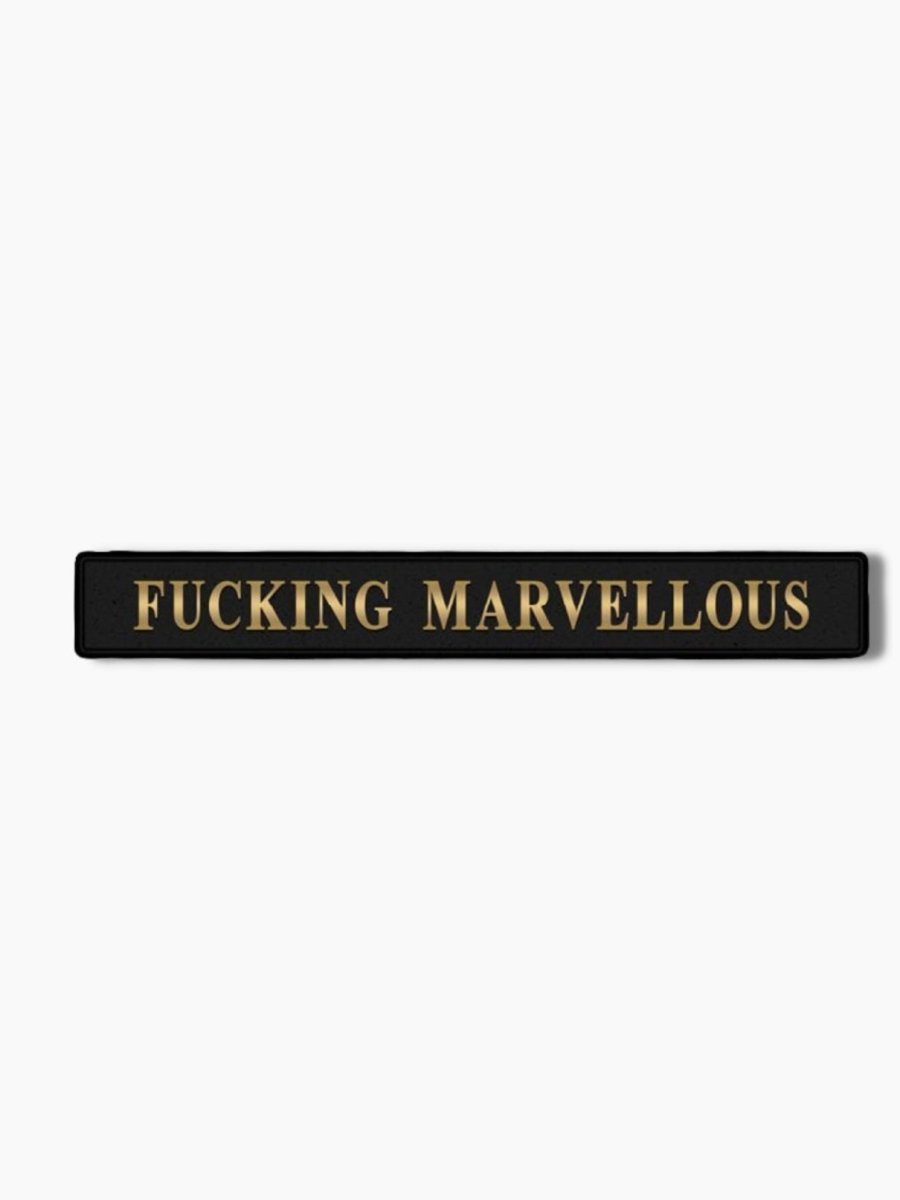 'F**king Marvellous' Gold Foil Sign - Punk & Poodle