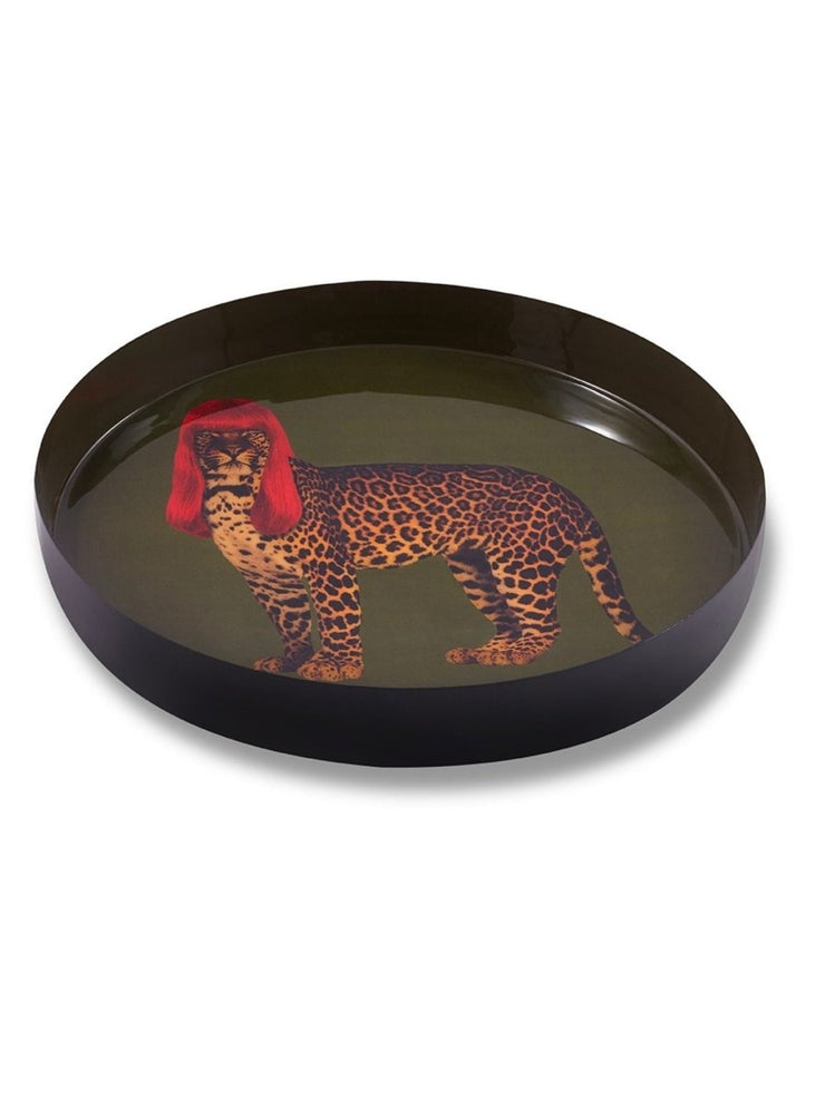 Gangzai Leopard Rebecca Round Tray | Punk & Poodle