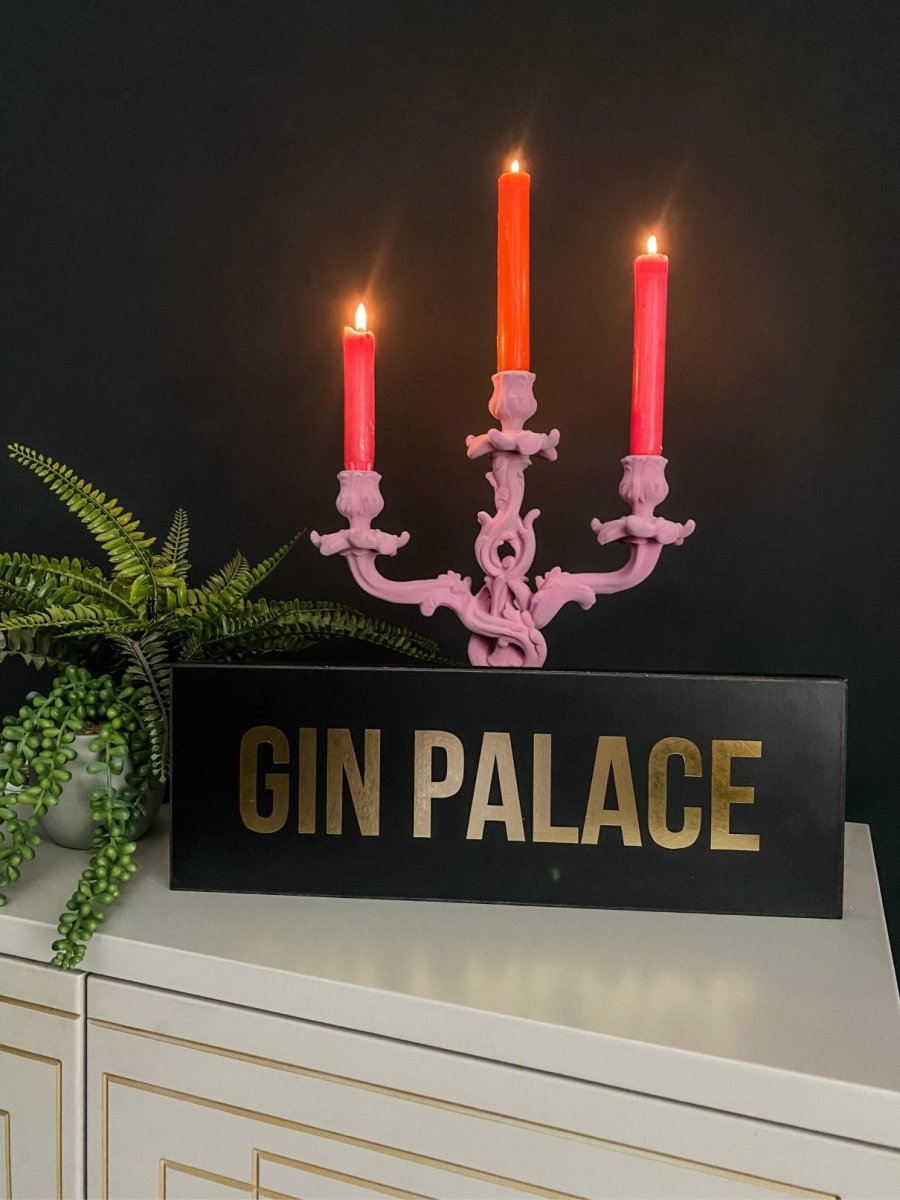 Gin Palace Plaque | Gold Foil - Punk & Poodle