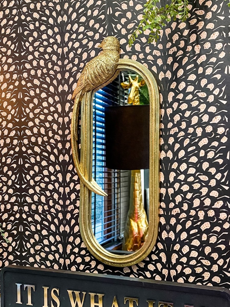 Gold Parrot Mirror - Punk & Poodle