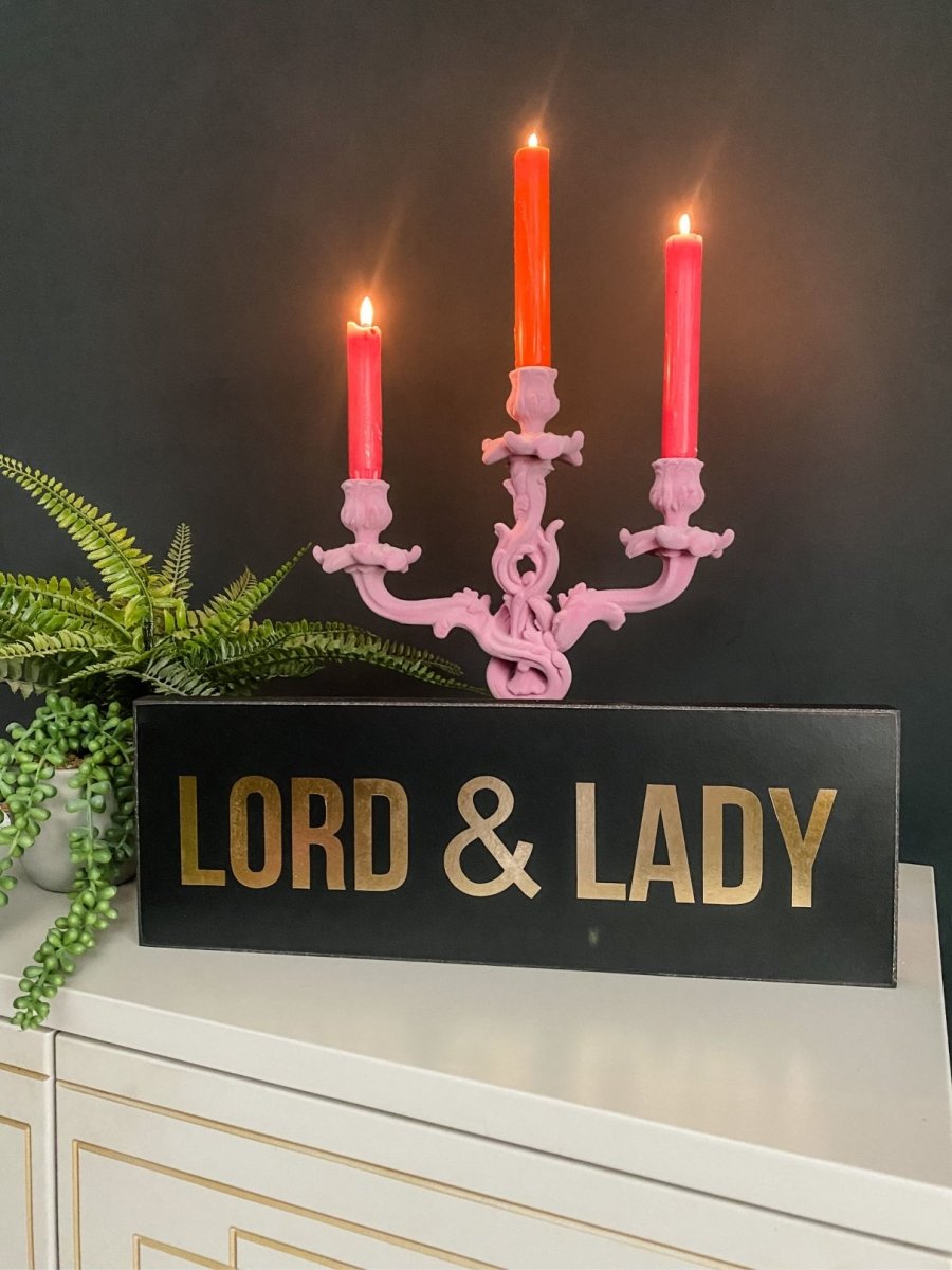 Lord & Lady Plaque | Gold Foil - Punk & Poodle