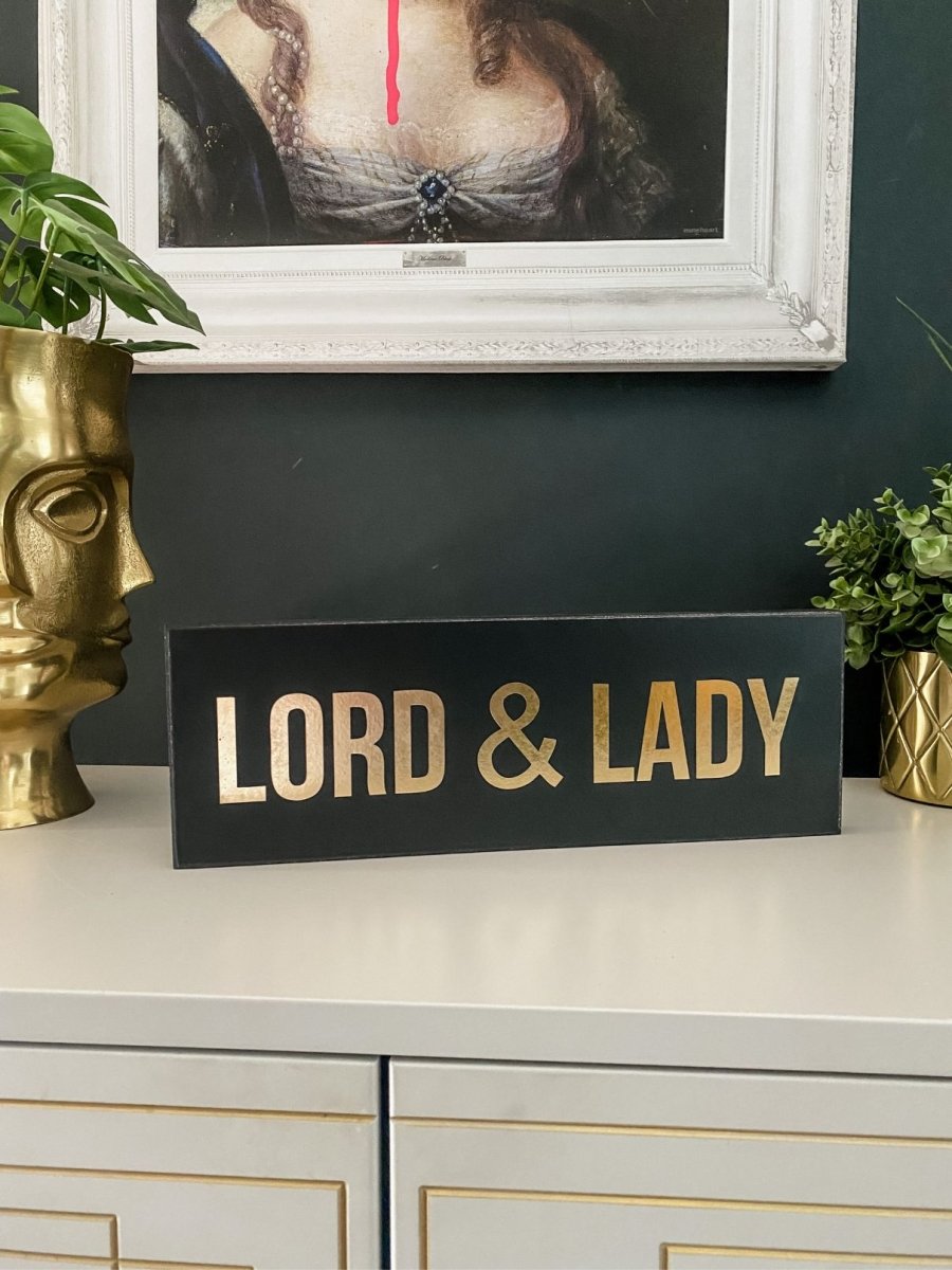 Lord & Lady Plaque | Gold Foil - Punk & Poodle