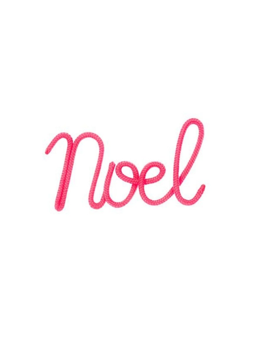 Noel Rope Word Sign | Neon Coral - Punk & Poodle