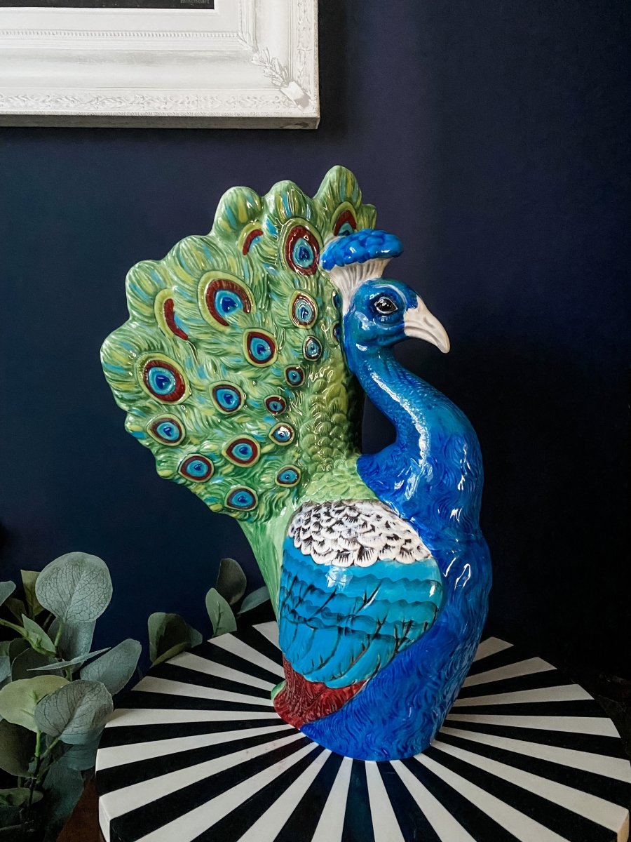 Peacock Ceramic Vase - Punk & Poodle