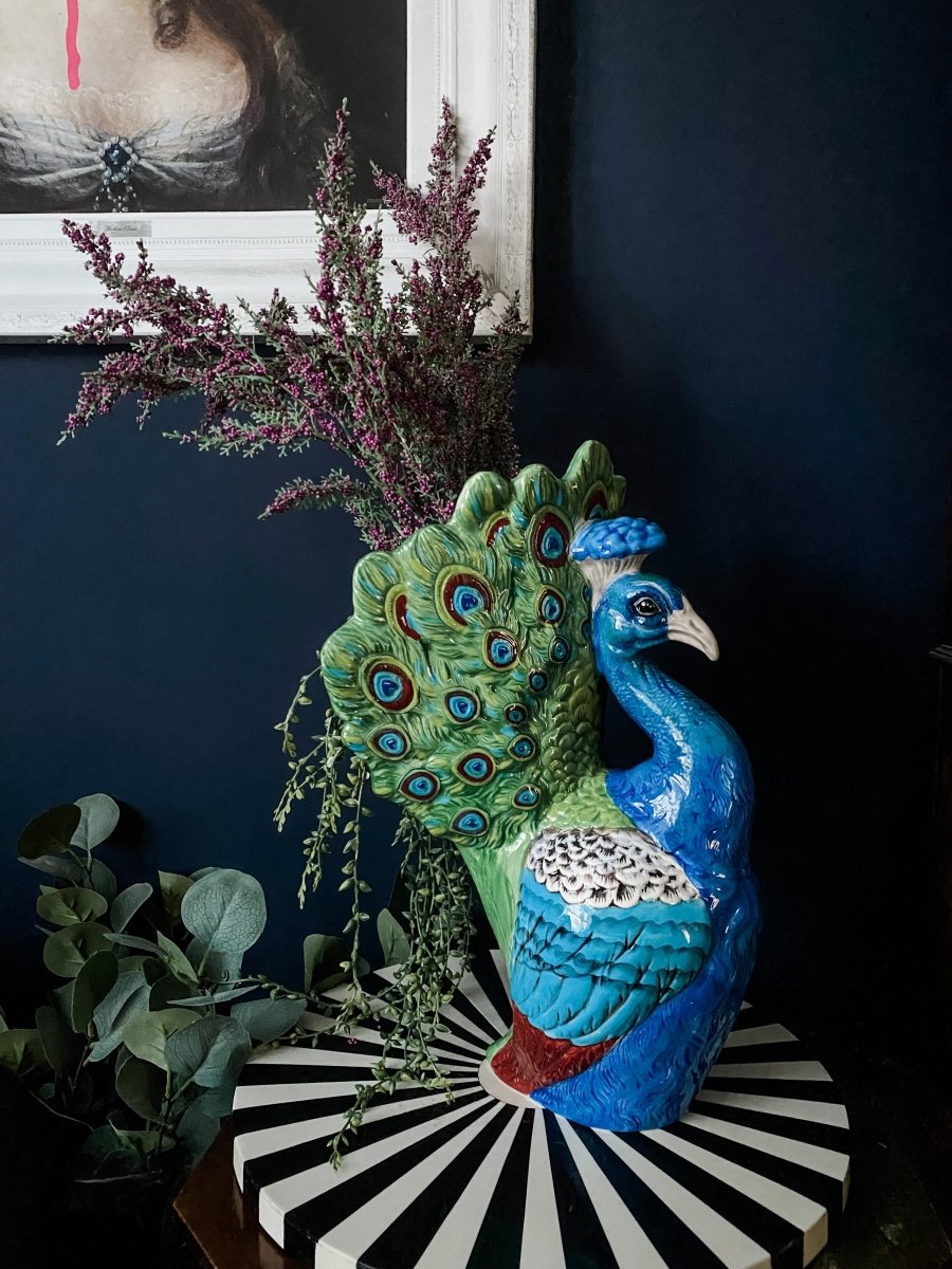 Peacock Ceramic Vase - Punk & Poodle