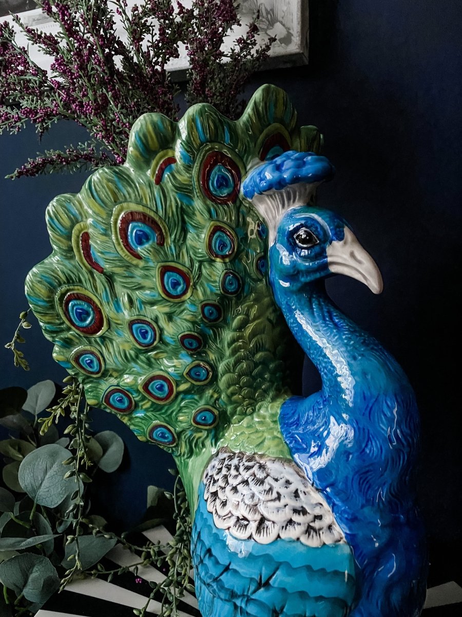 Peacock Ceramic Vase - Punk & Poodle