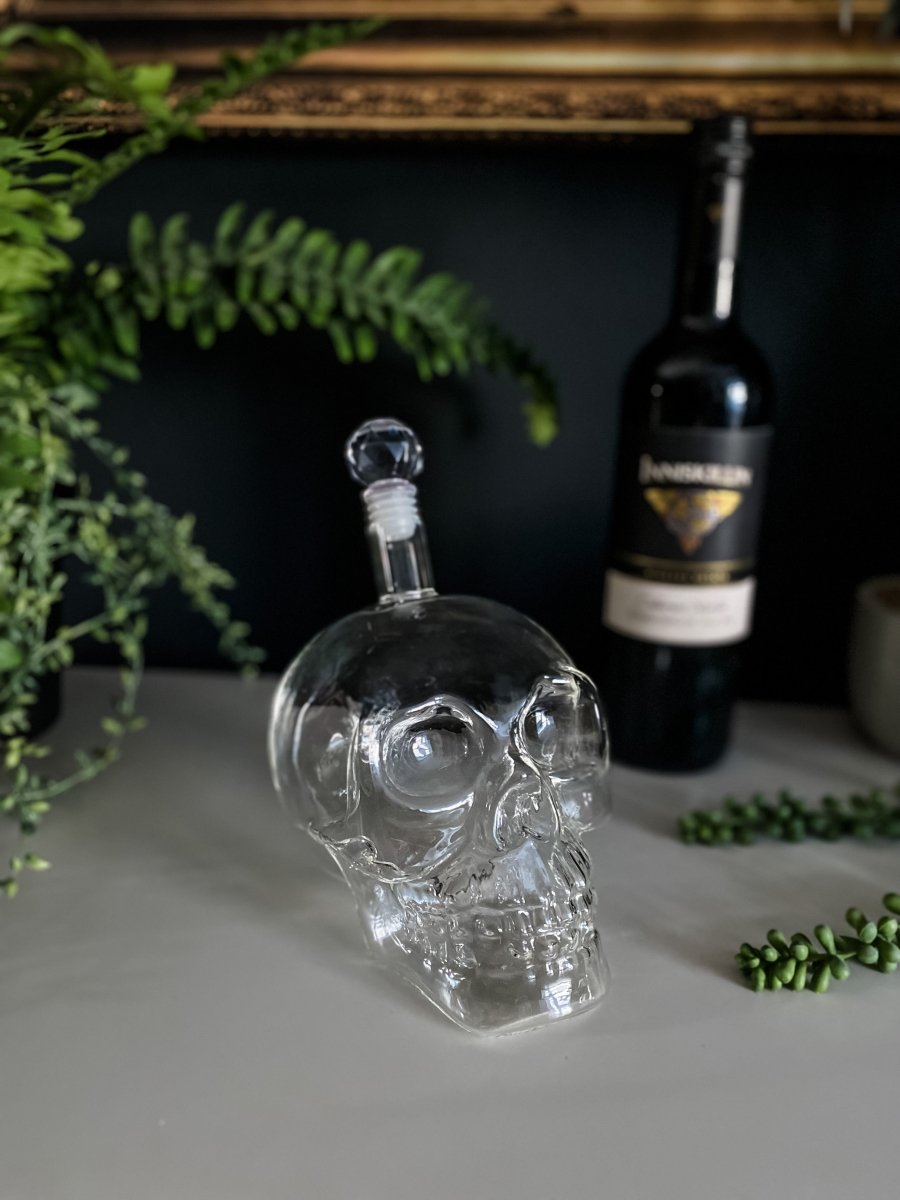 Skull Crystal Glass Decanter 1L - Punk & Poodle