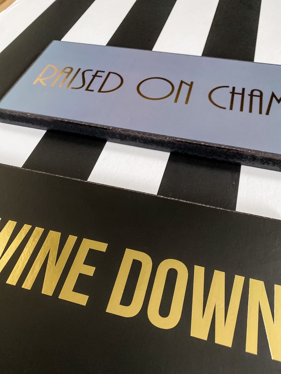 Time To Wine Down Plaque | Gold Foil - Punk & Poodle