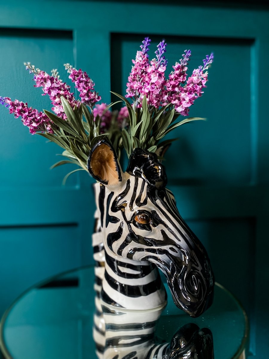 Zebra Head Ceramic Planter Storage Jar - Punk & Poodle