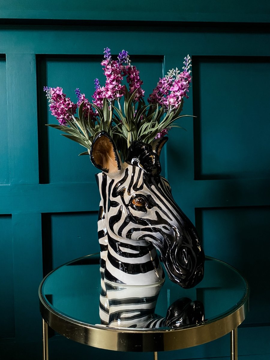 Zebra Head Ceramic Planter Storage Jar - Punk & Poodle